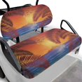 thumbnail image 1 of Uorisanigo Soft Golf Cart Seat Cushions Front Washable Golf Cart Cushions Polyester Club Car Golf Cart Seat Covers Hawaiian Sunset Palm Tree for Most 2 Passenger Club Car, 1 of 7