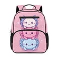 thumbnail image 1 of Uorisanigo Stacked Axolotl Kids Backpack for School Preschool Kindergarten , Lightweight Daypack with Water Bottle Holder, Large Capacity Backpack for Daily Use, 1 of 7