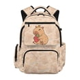 thumbnail image 1 of Uorisanigo Strawberry Capybara Kids Backpack for School Preschool Girls Lightweight Casual Bookbag with Side Pocket Perfect for Kindergarten Outdoor Travel, 1 of 7