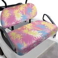thumbnail image 1 of Uorisanigo Stretch Pink Palm Tree Golf Cart Seat Covers Golf Cart Seat Cushions Front 2 Passenger Seats Towel Blanket Accessories All Weather Universal, 1 of 7