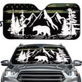 thumbnail image 1 of Uorisanigo Sun Shade Car Accessiores Camo American Flag Mountain Bear Car Sun Shade Blocks UV Rays Car Sun Shade for Front Window Protection Keeps Your Car Cool for Most Cars Easy to Install, 1 of 7