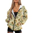 thumbnail image 1 of Uorisanigo Sunflower Print Women Oversized Sweatshirts with Pocket Soft Womens Zip Up Hoodies Oversized Sweatshirt Fashion Long Sleeve Winter Fashion Clothes Size M, 1 of 7