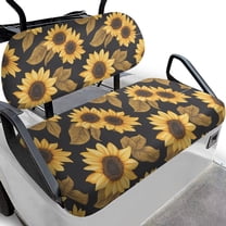 Uorisanigo Sunflower Printed Golf Cart Seat Covers Club Car Durable Golf Cart Seat Covers 2 Passenger Easy to Clean Seats Protector Golfs Carts Accessories Gifts for Women