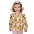 thumbnail image 1 of Uorisanigo Sweatshirt Ruffle Long Sleeve Shirts Soft Pullover Tops Novelty Crewneck Hamburger Capybara Pullover Sweatshirts Casual Toddler Oversized Sweatshirts, 1 of 7