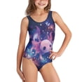 thumbnail image 1 of Uorisanigo Swimsuits for Girls Size 5-6 One Piece Quick Dry Swimming Training Bathing Suit for Kids Swimwear Summer Beach Vacation, Kawaii Axolotl, 1 of 7
