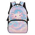 thumbnail image 1 of Uorisanigo Swirl Pastel Axolotl School Backpack for Boys Girls 5-12, Large Capacity Casual Student Bookbag, Breathable and Comfortable for Daily School Use, 1 of 7