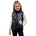 thumbnail image 1 of Uorisanigo Toddler Girls Boys Fleece Vest Fuzzy Full Zip Sleeveless Jacket Tech Wolf Print Outwear Waistcoat Lightweight Stand CollarTank Top for Kids Fashion Outfits Clothes, 1 of 7