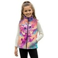 thumbnail image 1 of Uorisanigo Toddler Girls Boys Fleece Vest Jacket Puffy Kids Pink Dragon Print Outwear Fuzzy Full Zipper Vest Sleeveless Jacket with Pockets Fall Winter Outfits Clothes, 1 of 7