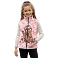 thumbnail image 1 of Uorisanigo Toddler Girls Boys Fleece Vest Puffy Sleeveless Zipper Up Jacket Warm Outwear Fall Winter Clothes Kawaii Sloth Strawberry Waistcoat Soft and Lightweight Tank Top Coat, 1 of 7