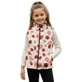 thumbnail image 1 of Uorisanigo Toddler Girls Boys Fleece Vest Red Ladybug Strawberry Sleeveless Full-Zip Jacket Soft and Comfortable Stand Up Collar Outwear Fashion Fall Winter Clothes Outwear, 1 of 7