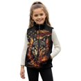 thumbnail image 1 of Uorisanigo Toddler Girls Boys Zip Up Jacket Kids Fleece Vest Fire Wolf American Flag Sleeveless Zipper Up Jacket Fall Winter Warm Outwear Stand Up Collar Waistcoat Trendy Clothes, 1 of 7