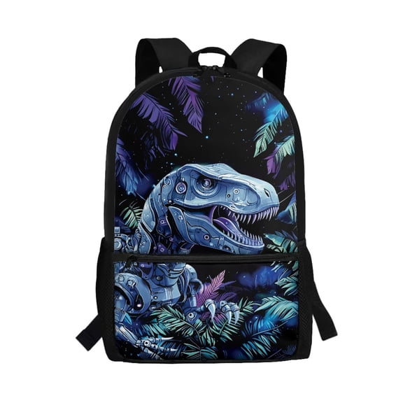 Uorisanigo Tropical Dinosaurs Kids Back Pack 5-13 Year Large Capacity Children School Bag Toddler Rucksack Casual Basic Bookbag Adjustable Shoulder Straps Gifts for Boys and Girls