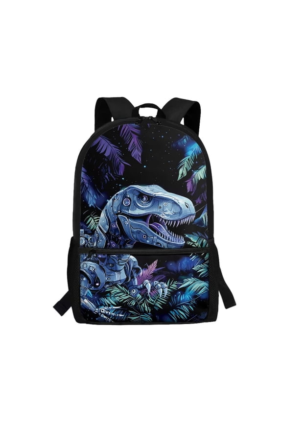 Tropical Dinosaurs Kids Back Pack 5-13 Year Large Capacity Children School Bag Toddler Rucksack Casual Basic Bookbag Adjustable Shoulder Straps Gifts for Boys and Girls