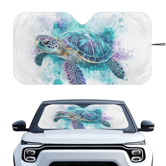 Uorisanigo Turtle Sunshade Visor Foldable Car Windshield Sunshades Auto Sun Visor Heat Protection Removable Automotive Accessories Fit Car Front Window for Trucks SUV Van