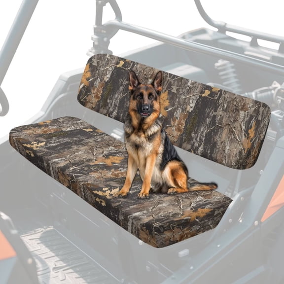 Uorisanigo UTV Bench Seat Cover Set Compatible with Kawasaki Mule, Scratch-Proof Camo Hunting Print Front Bench Covers Protection, Accessories UTV Seat Cover Fit for Kawasaki Mule 4010