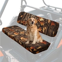 Uorisanigo UTV Bench Seat Cover Set Fit for Mule 3000 3010 3020 4000 4010 2001-2024, Dustproof Maple Leaf Camo Hunting Mule Padded Protector Replacement UTV Accessories Full Protection