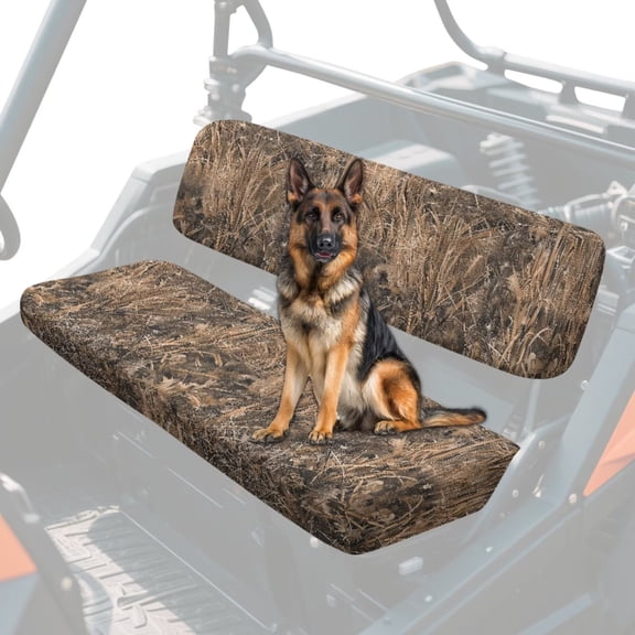Uorisanigo UTV Front Bench Seat Cover Suitable fo Kawasaki Mule 3010 Diesel 4x4 2003-2008, Non-Slip Duck Camouflage Mule Padded Protector with Elastic Band, UTV Pioneer Seat Accessories