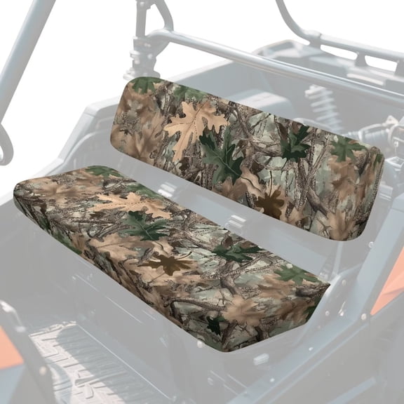 Uorisanigo UTV Seat Cover Anti-Scratch Hunting Camo Print Mule Seat Cover Protector with Elastic Band Dustproof Anti UV Windproof All Weather Compatible with Kawasaki Mule 3000 3010 3020