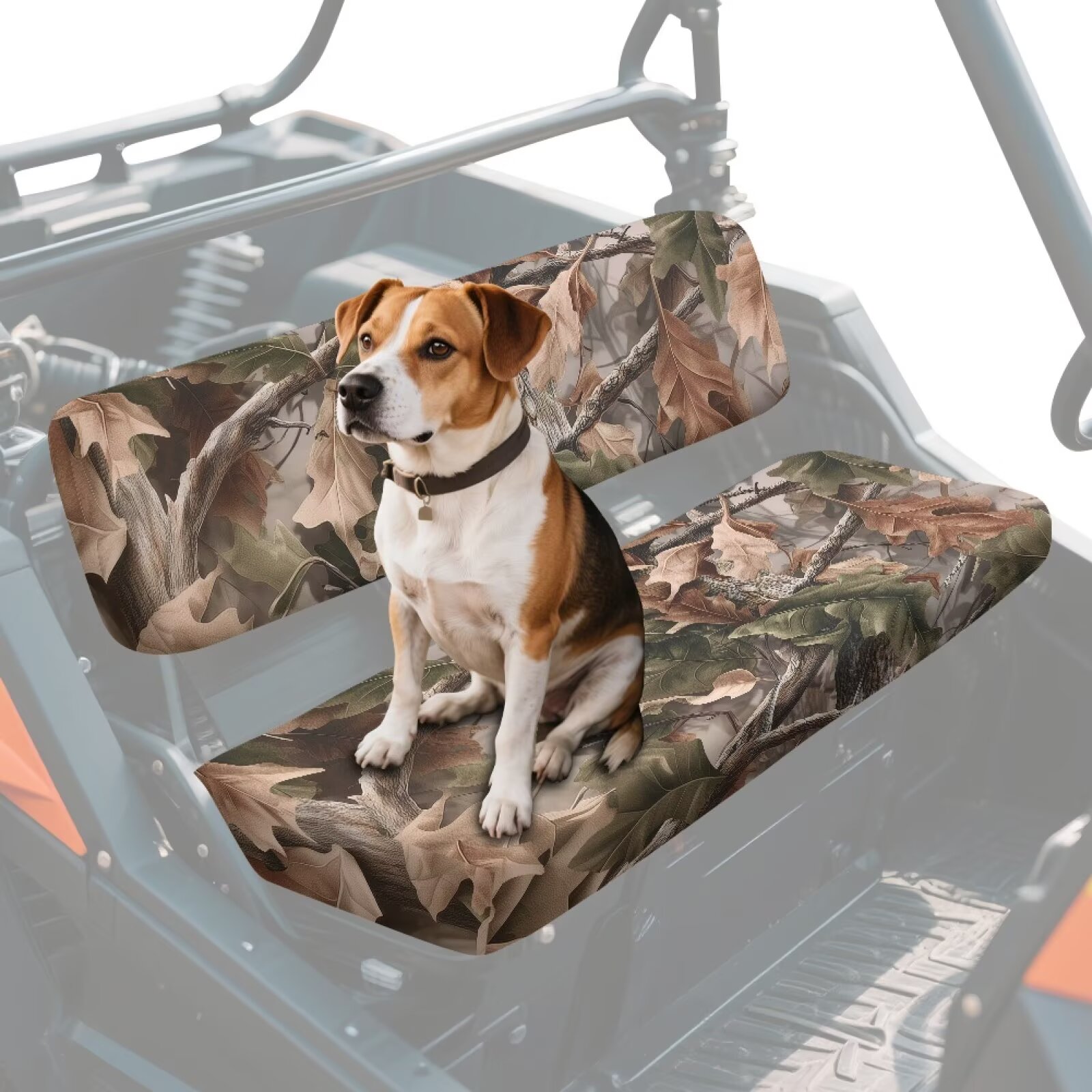 Uorisanigo UTV Seat Cover Non-Slip Camo Hunting Forest Mule Seat Cover Covers Universal UTV Bench Seats Covers Accessories Fit for Kawasaki Mule 4010 4x4 Diesel 2009-2013