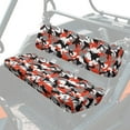 thumbnail image 1 of Uorisanigo UTV Seat Cover, Non-Slip Orange Black Camouflage Bench Seat Cover with Elastic Band, Dustproof Anti UV Windproof All Weather Padded Protector for Kawasaki Mule 3000 3010 3020, 1 of 7