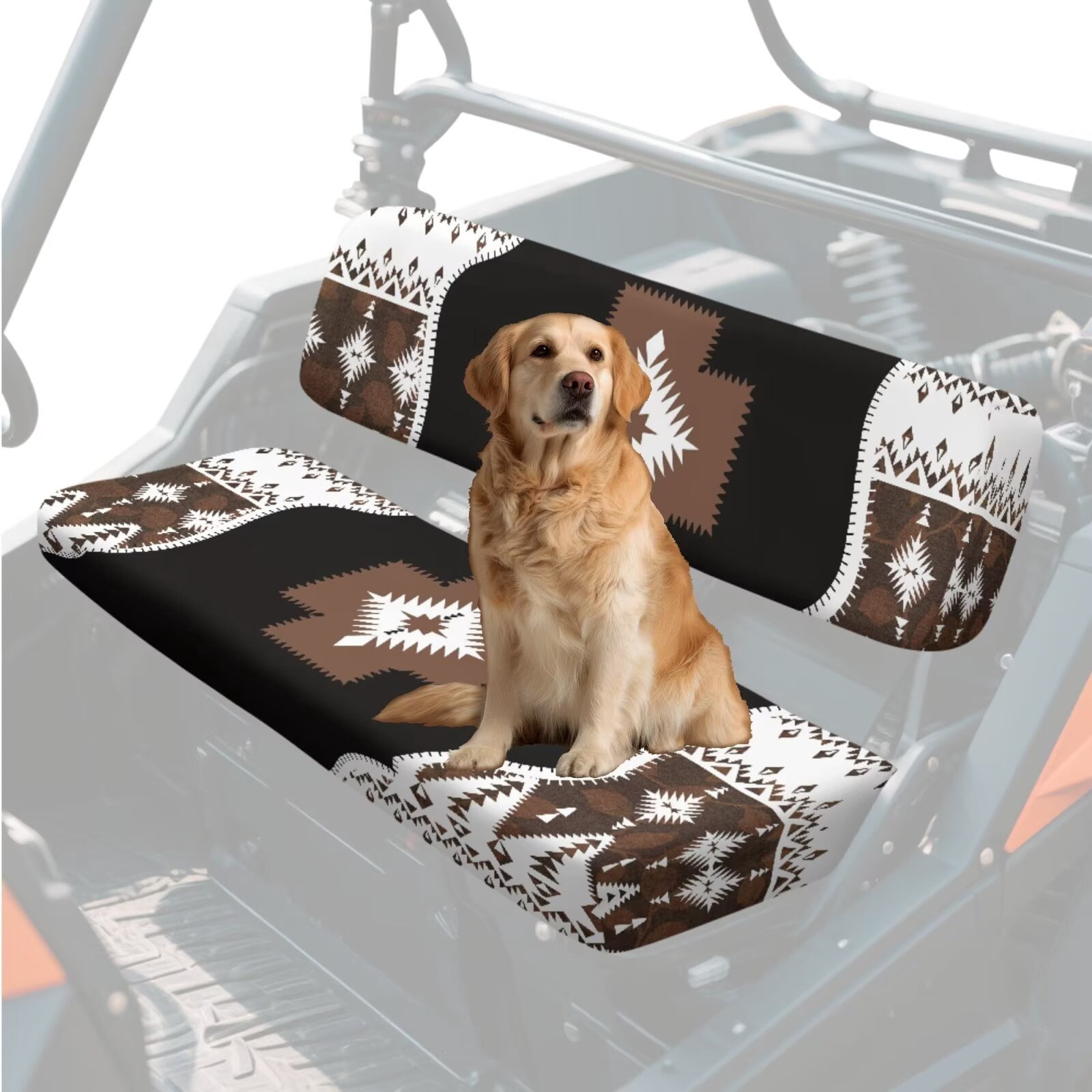 Uorisanigo UTV Seat Covers for Kawasaki Mule 3000 3010 3020 4000 4010 2001-2024 Aztec African Tribal UTV Bench Seat Cover Accessories All Season Weather Proof Seats Cushion