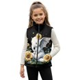 thumbnail image 1 of Uorisanigo Unisex Boys Girls Fleece Jacket Vest Puffy Warm Kids Sunflower Elephant Vest Full Zipper Sleeveless Jacket for Fall Winter Spring, Soft Cozy Outwear Waistcoat 2-12 Years, 1 of 7