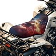 thumbnail image 1 of Uorisanigo Universal ATV Seat Cover Waterproof Compatible with Most ATV Seats, American Flag Eagle Four Wheeler Seat Cover ATVs Accessories for Women Men, 1 of 7