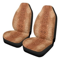 Uorisanigo Universal Brown Car Seat Cover for Front Only Washable High Back Bucket Seat Covers - Fit Most Cars, Trucks, SUVS, Vans 2 PCS Car Seats Protectors