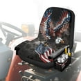 thumbnail image 1 of Uorisanigo Universal Riding Lawn Mower Seat Covers, Weatherproof Flying Eagle American Flag Tractor Seat Cover with Storage Bags Compatible with John-Deere Husq-Varna Crafts-Man Ku-bota, 1 of 7
