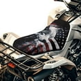 thumbnail image 1 of Uorisanigo Waterproof ATV Seat Cover Dustproof Anti UV American Flag Wolf Seat Protection for Polaris Scrambler 400 500 850 1000 & Polaris Sportsman 570 450 850 for All Seasons, 1 of 7