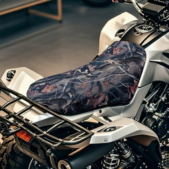 Uorisanigo Waterproof Seat Cover for ATV Easy to Install Four Wheeler Seat Cover Breathable Fabric Cloth Dustproof Dead Branch Print Covers for ATV Seats, 10x23 Inches