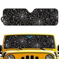 thumbnail image 1 of Uorisanigo White Spider Web Windshield Sunshade for Jeep Wrangler,Sun Visor Windshield Sun Shade Blocks UV Rays,Foldable Shade Heat Shield for Rubicon Sahara TJ JK JKU 2 Door & 4 Door, 1 of 7