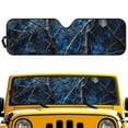 thumbnail image 1 of Uorisanigo Windshield Sun Shade for 2018-2025 Jeep Wrangler JL & 2/4 Door 4XE, Foldable Blue Camo Hunting Car Sun Shade Visor Blocks UV Rays, Windshield Sunshade Shield, 1 of 7