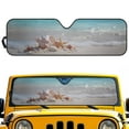 thumbnail image 1 of Uorisanigo Windshield Sun Shade for 2018-2025 Jeep Wrangler JL JLU & 2020-2025 Jeep Gladiator,Ocean Shell Starfish Sun Visor for UV Rays & Heat Protection,Windshield Sunshade, 1 of 7
