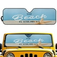 thumbnail image 1 of Uorisanigo Windshield Sun Shade for 2020-2025 Jeep Gladiator Front Window Sunshade for Wrangler JL/Gladiator Sun Visor Foldable Shade Summer Must Have Car Accessories(The Beach is Calling Us), 1 of 7