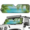 thumbnail image 1 of Uorisanigo Windshield Sun Shade,Beach Palm Tree Sunshade for Jeep Wrangler JL JLU 2018-2024 Rubicon Sahara 2 Door & 4 Door & Gladiator JT-Blocks UV Rays Sun Visor Shield,Keeps Car Cool, 1 of 7