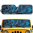 thumbnail image 1 of Uorisanigo Windshield Sun Shade, Blue Hunting Camo Forest Windshield Sunshade Heat Shield for Jeep Wrangler, 52.95 in *16.14 in, Compatible with JK JKU TJ 2 Door / 4 Door, Esay to Install, 1 of 7