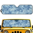 thumbnail image 1 of Uorisanigo Windshield Sun Shade, Blue Tie-Dye Print Car Sunshade for Jeep Wrangler, Compass, Gladiator & Renegade,Sun Shade Windshield Cover,UV Ray & Heat Block Heat Shield Shades, 1 of 7