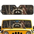 thumbnail image 1 of Uorisanigo Windshield Sun Shade,Camo American Flag Raccoon Car Sunshade for Jeep Wrangler JK JKU JL JLU 1997-2023 & Jeep Gladiator JT 2020-2023,UV Rays Blocker Sun Visor Shield Keep Vehicle Cool, 1 of 7