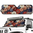 thumbnail image 1 of Uorisanigo Windshield Sun Shade Compatible with 2024 2025 Jeep Wrangler JL 2/4 Door-Blocks UV Rays Boho Mandala Floral Car Sunshade Keep Your Vehicle Cool, Car Sun Shade, 1 of 7