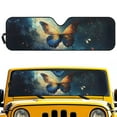 thumbnail image 1 of Uorisanigo Windshield Sun Shade Compatible with 2024 2025 Jeep Wrangler JL 2/4 Door-Blocks UV Rays Car Sunshade Keep Your Vehicle Cool,Galaxy Butterfly Car Sun Shade, 1 of 7