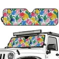 thumbnail image 1 of Uorisanigo Windshield Sun Shade Compatible with Jeep Sahara Rubicon Wrangler JK JL JKU JLU Front Car Window Colorful Tulips Printing Shades Reflective Sun Visor Block UV Keep Cool, Car Accessories, 1 of 7