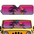 thumbnail image 1 of Uorisanigo Windshield Sun Shade Compatible with Jeep Wrangler 1997-2018, Foldable Sunset Palm Tree Front Sunshade Blocks UV Rays and Heat, Sun Shade Shield Compatible with Wrangler JK JKU TJ, 1 of 7