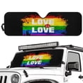 thumbnail image 1 of Uorisanigo Windshield Sun Shade Compatible with Jeep Wrangler JL/JLU 2018-2024 & Jeep Gladiator JT 2020-2024 Pride Rainbow LGBTQ Front Window Sun Shade, Blocks UV Rays Keep Vehicle Cooler, 1 of 7