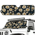 thumbnail image 1 of Uorisanigo Windshield Sun Shade Compatible with Jeep Wrangler TJ JK JKU Sport Sahara Rubicon 2 Door & 4 Door Cute Daisy Print Sunshade Cover Reflective Sun Visor Block UV Keep Cool,Car Accessories, 1 of 7