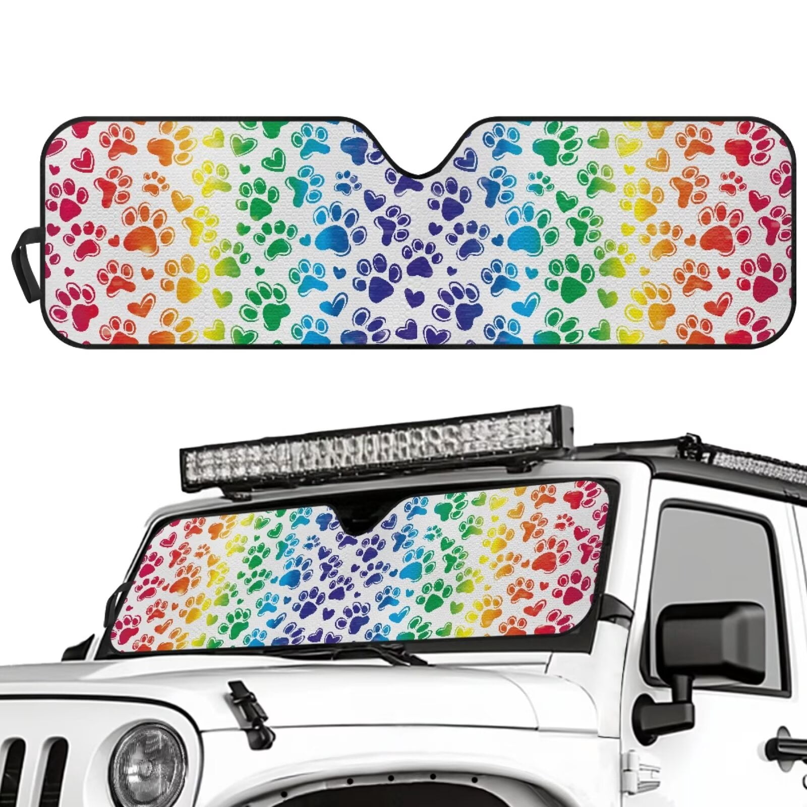 Windshield Sun Shade, UV Blocking Heat Reflector, Foldable Sun Visor