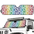 thumbnail image 1 of Uorisanigo Windshield Sun Shade Compatible with Jeep Wrangler TJ JK JL & Gladiator JT, Foldable Cute Dog Paws Window Shade Sun Visor Cover Blocks UV Rays Keep Vehicle Cooler, 1 of 7