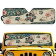 thumbnail image 1 of Uorisanigo Windshield Sun Shade, Dog Paws Mandala Floral Car Sunshade Jeep Wrangler TJ JK JKU Sport Sahara Rubicon 2 Door & 4 Door, UV Rays Blocker Sun Visor Shade Keep Vehicle Cool, 1 of 7