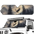 thumbnail image 1 of Uorisanigo Windshield Sun Shade,Forest Eagle Window Sun Visor Protection,Sunshade Windshield Cover for Jeeps,Sunshade for 2018-2024 2025 Jeep Wrangler JL / 2020-2024 Jeep Gladiator JT, 1 of 7