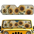 thumbnail image 1 of Uorisanigo Windshield Sun Shade, Front Window Sunflower Print Sunvisor Blocks UV Rays, Reflective Sunshade for Auto Interior Sun Protection, Foldable Sunshade Car Accessories for Jeep, 1 of 7